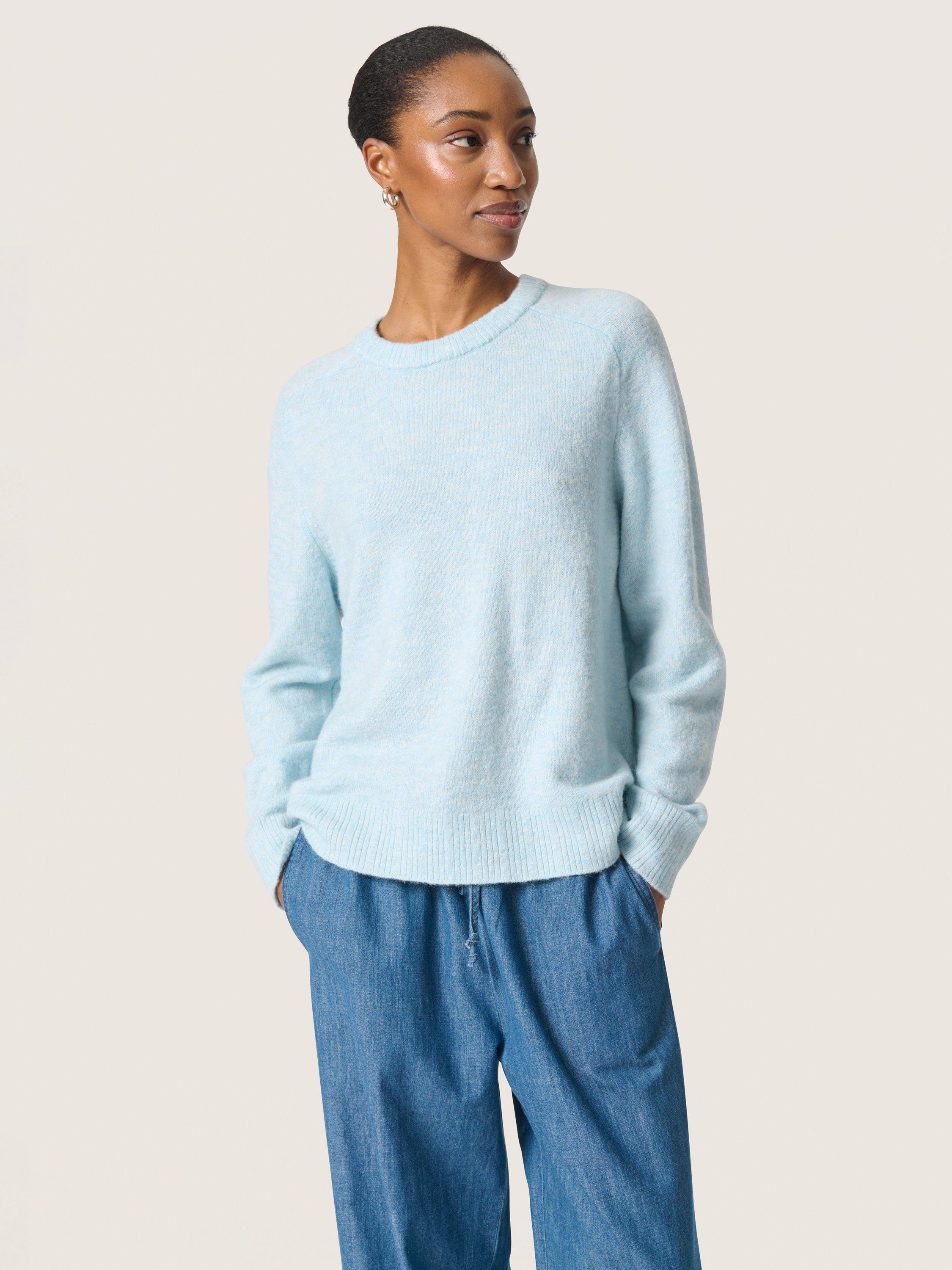 Product image 1 of 6, which shows Soaked In Luxury Amani Round Neck Jumper, Nantucket Breeze, XS