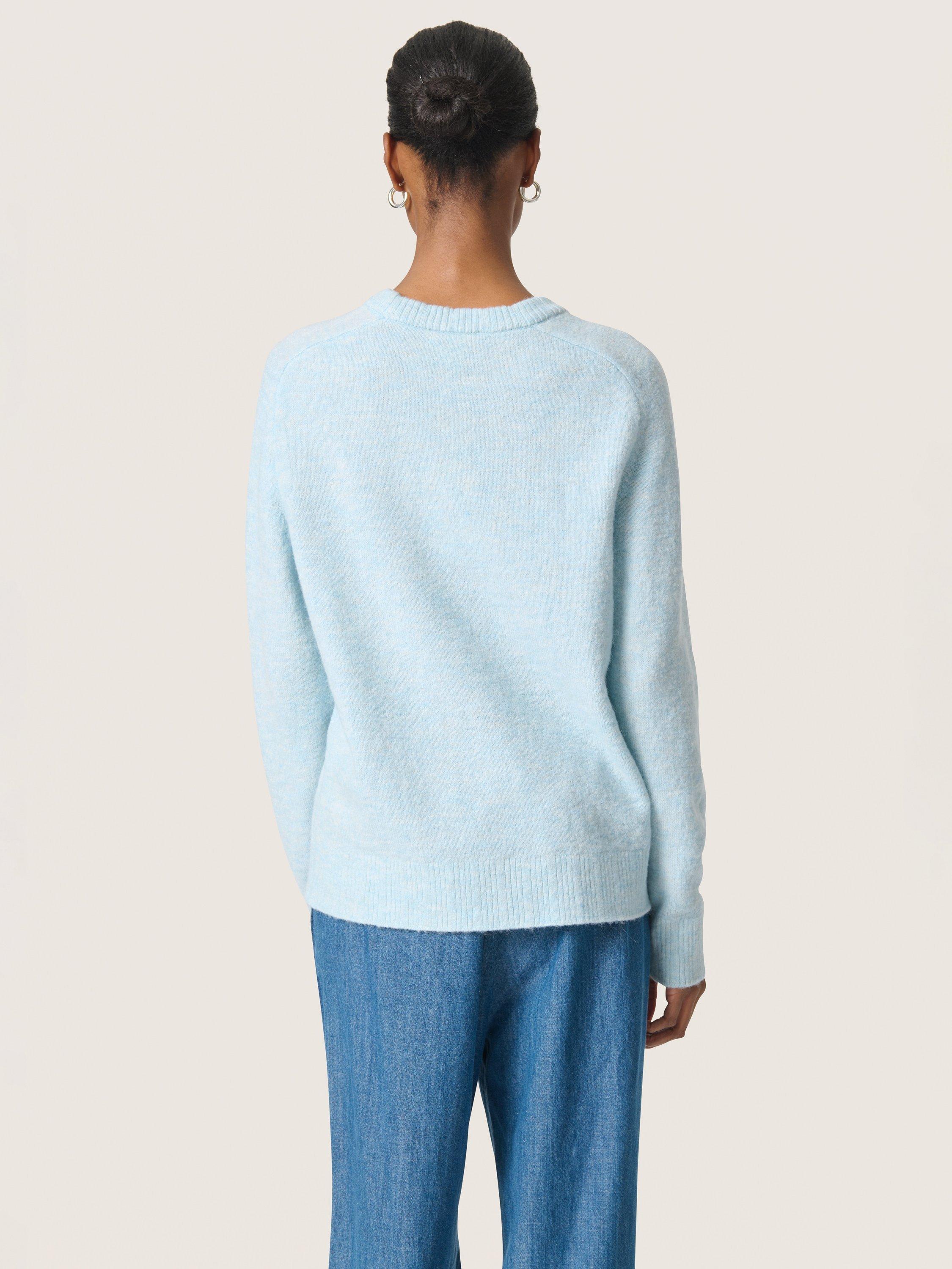 Product image 2 of 6, which shows Soaked In Luxury Amani Round Neck Jumper, Nantucket Breeze, XS