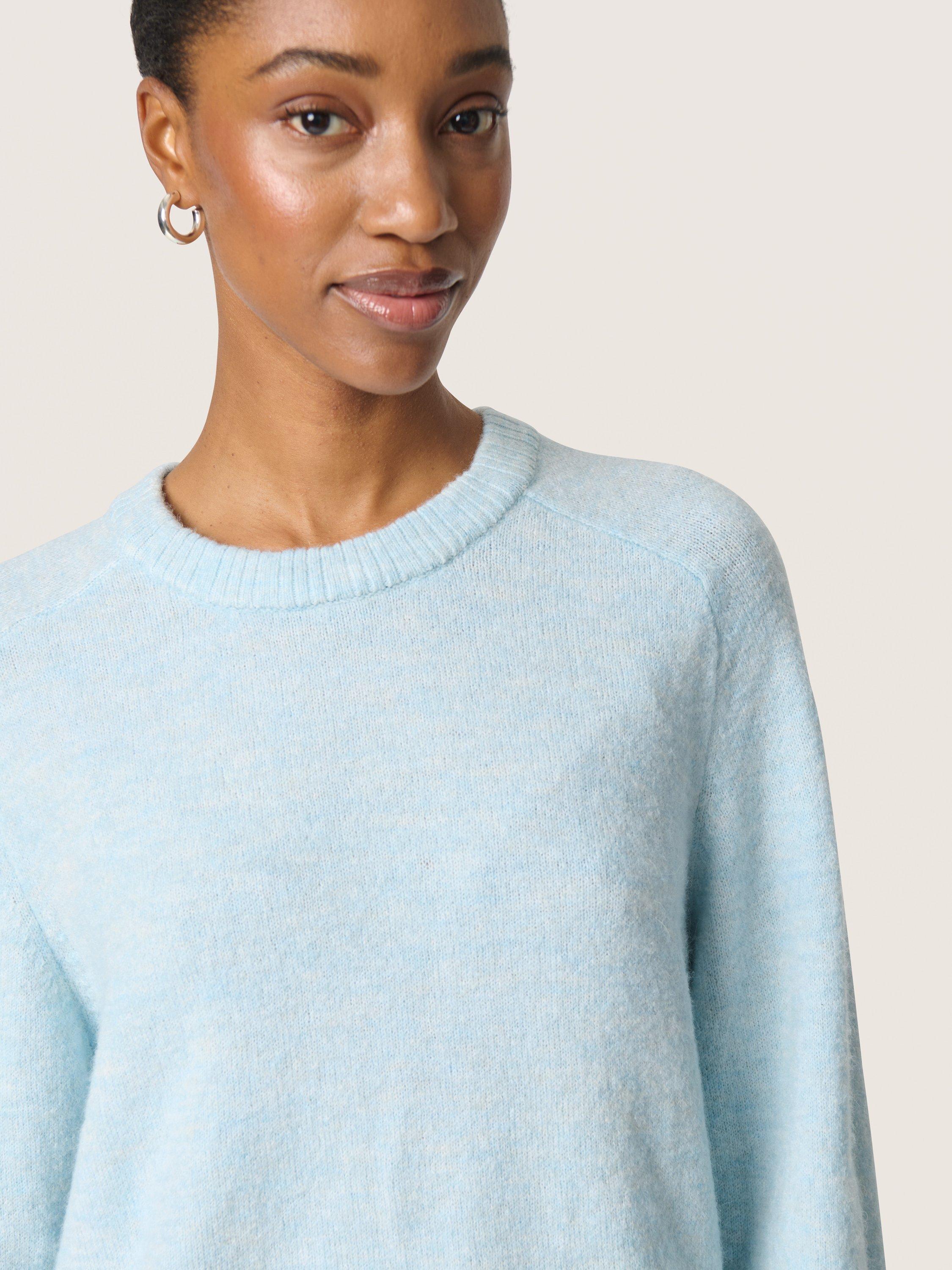 Product image 4 of 6, which shows Soaked In Luxury Amani Round Neck Jumper, Nantucket Breeze, XS