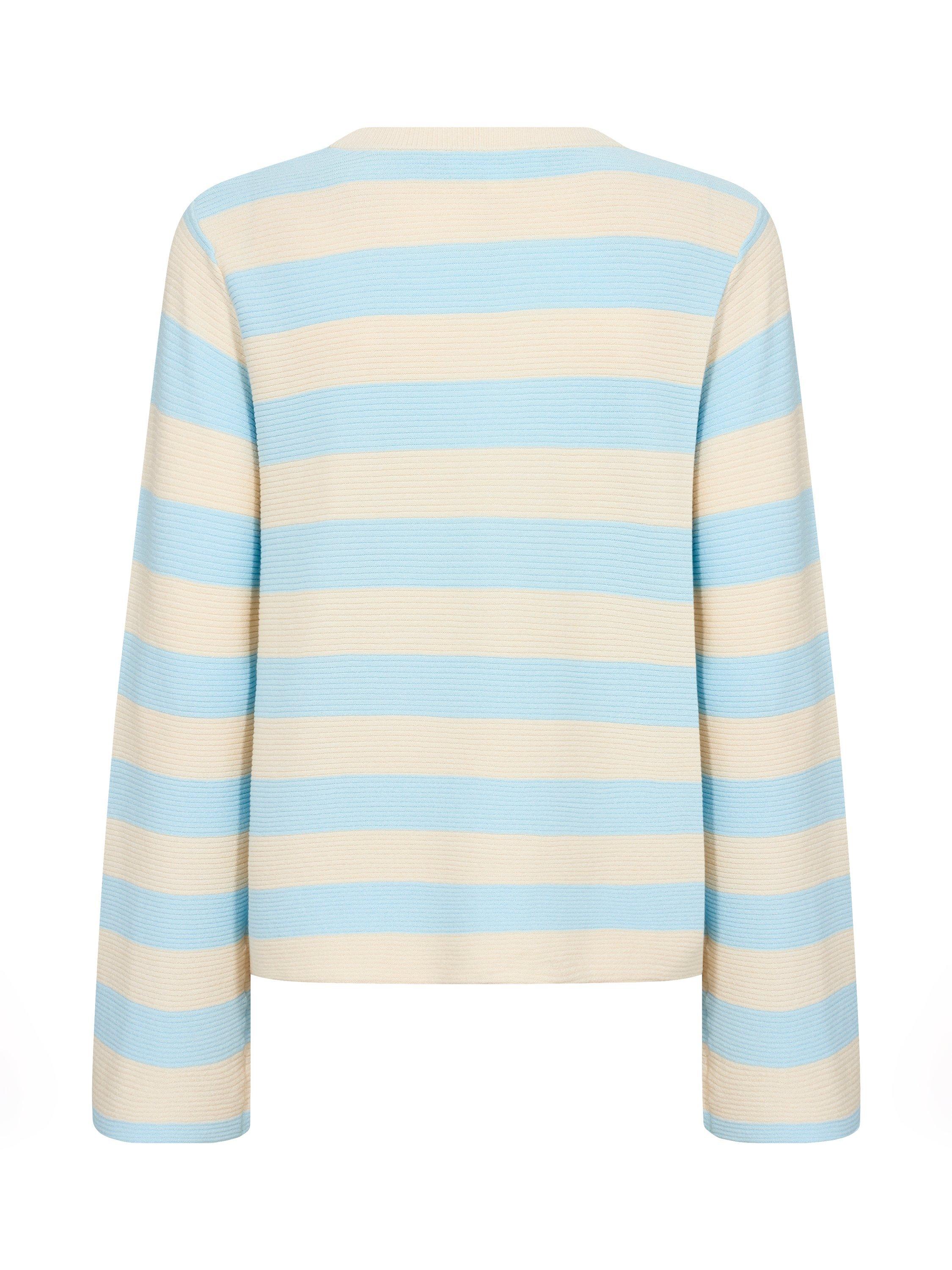 Product image 6 of 6, which shows Soaked In Luxury Lidya Stripe Rib Knit Jumper, Nantucket Breeze, XS