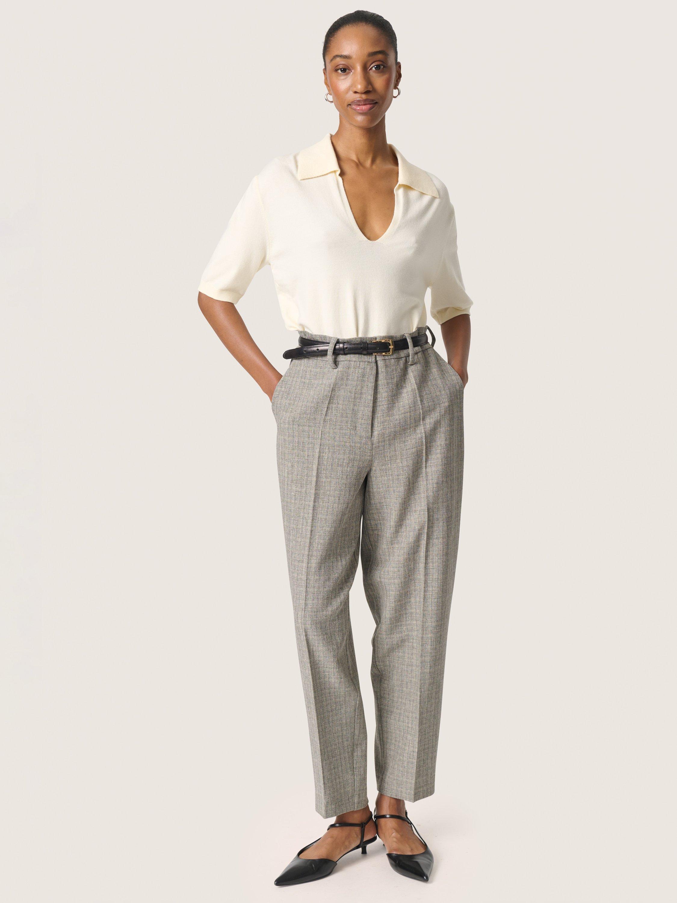 Product image 3 of 6, which shows Soaked In Luxury Spina Polo Jumper, Whisper White, XS