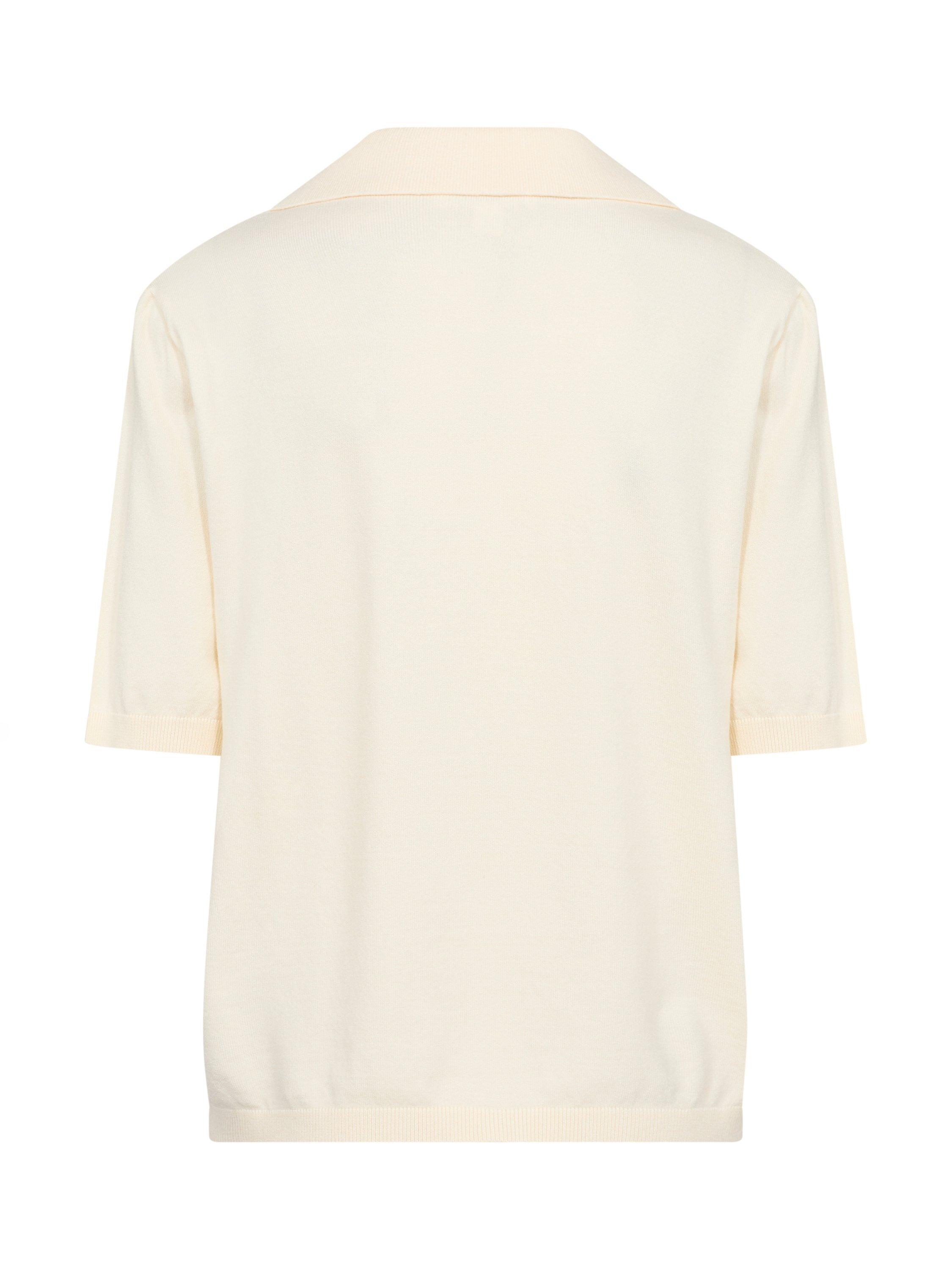 Product image 6 of 6, which shows Soaked In Luxury Spina Polo Jumper, Whisper White, XS