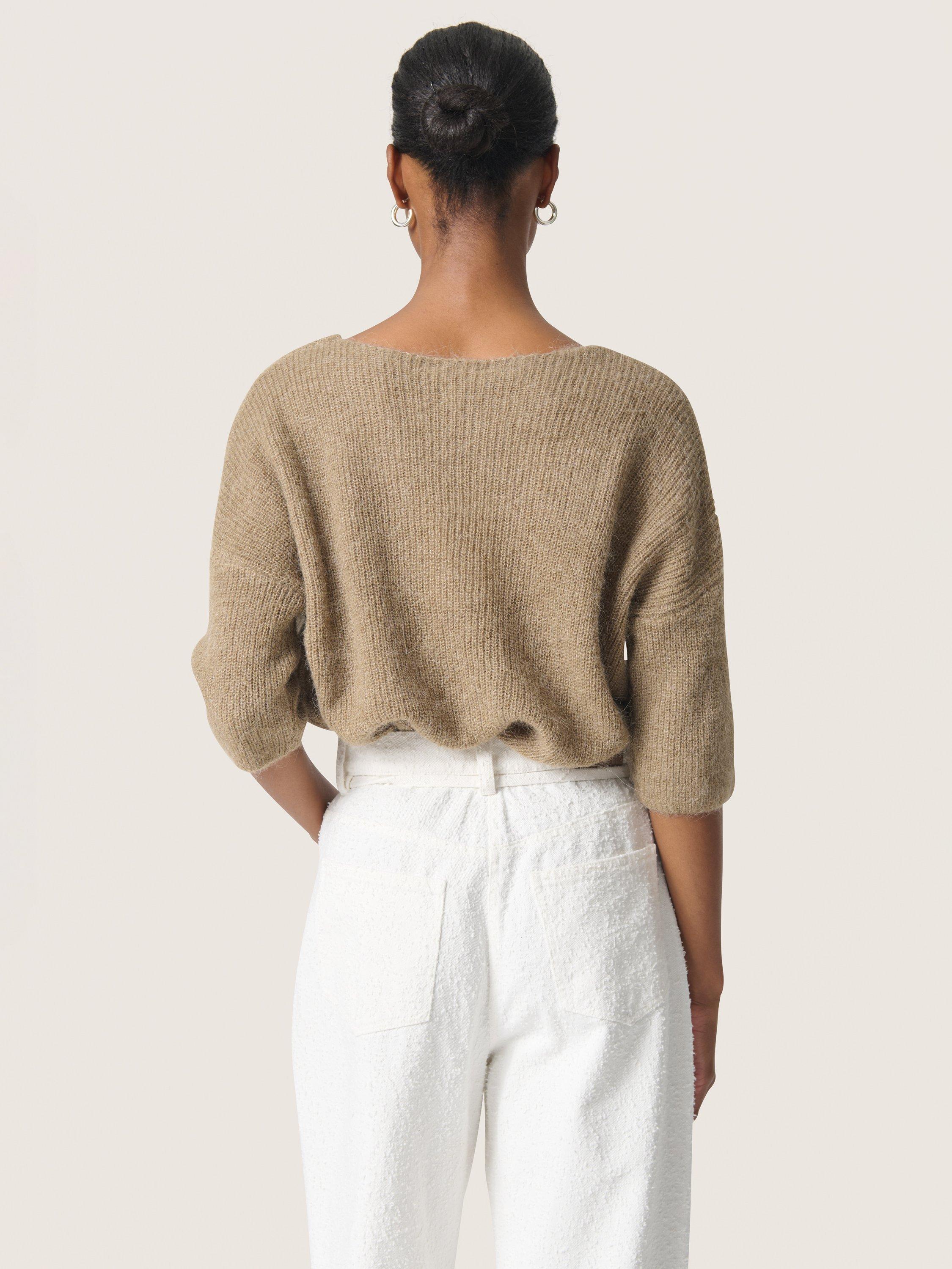 Product image 2 of 6, which shows Soaked In Luxury Tuesday Wool Rich Jumper, Neutral, L