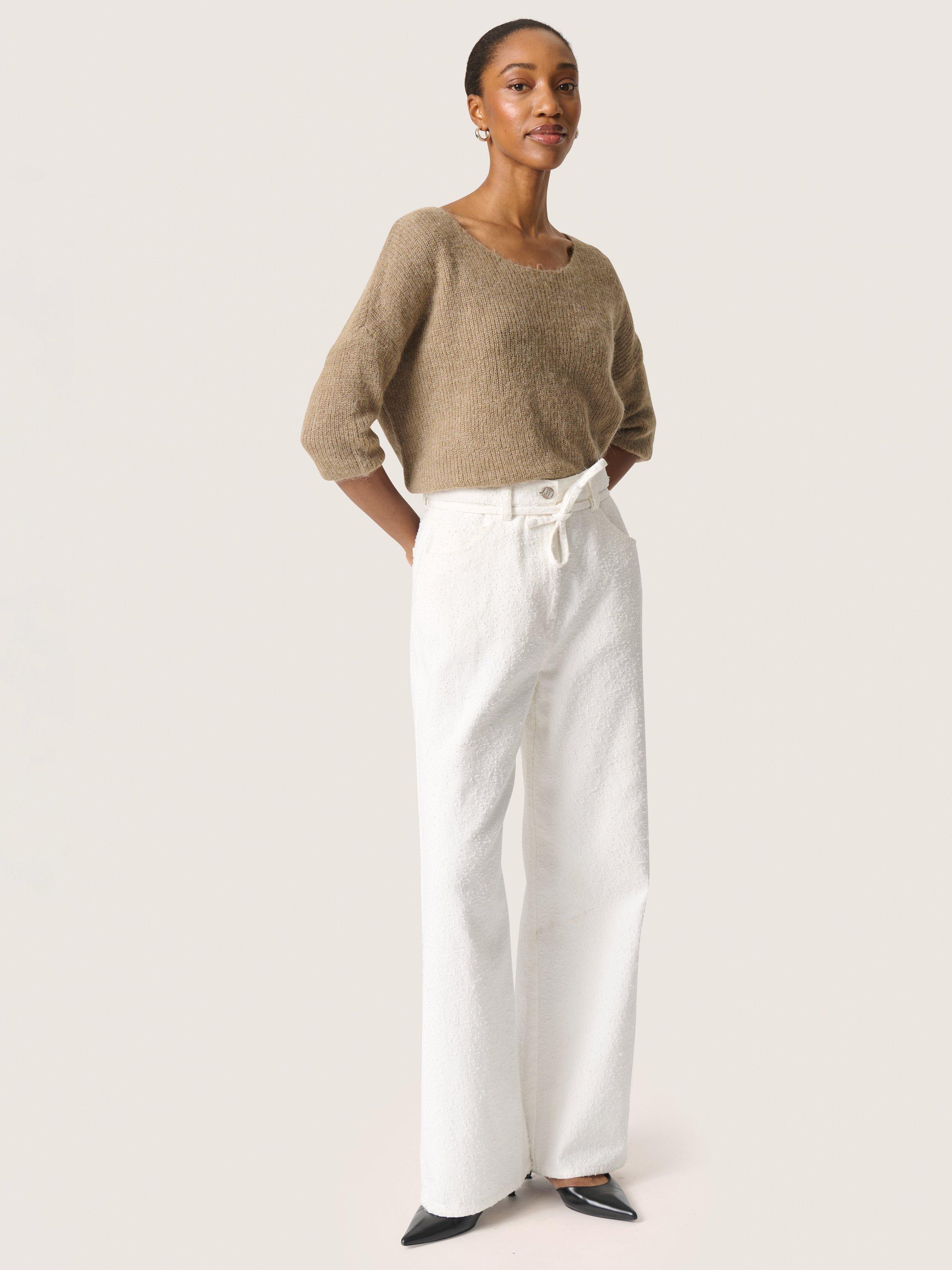 Product image 3 of 6, which shows Soaked In Luxury Tuesday Wool Rich Jumper, Neutral, L