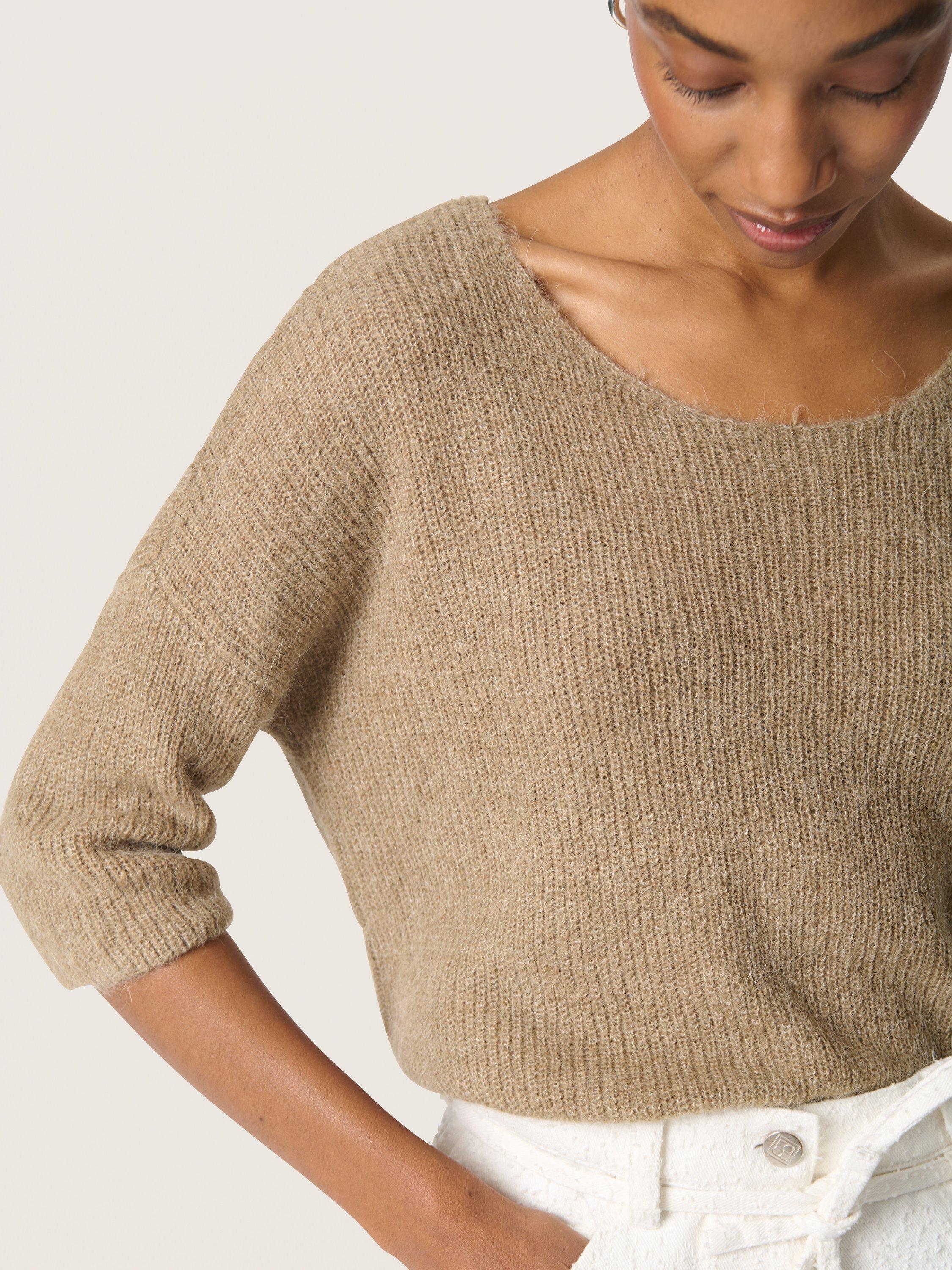 Product image 4 of 6, which shows Soaked In Luxury Tuesday Wool Rich Jumper, Neutral, L