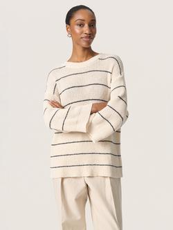 Soaked In Luxury Winta Stripe Jumper, White/Black, White/Black