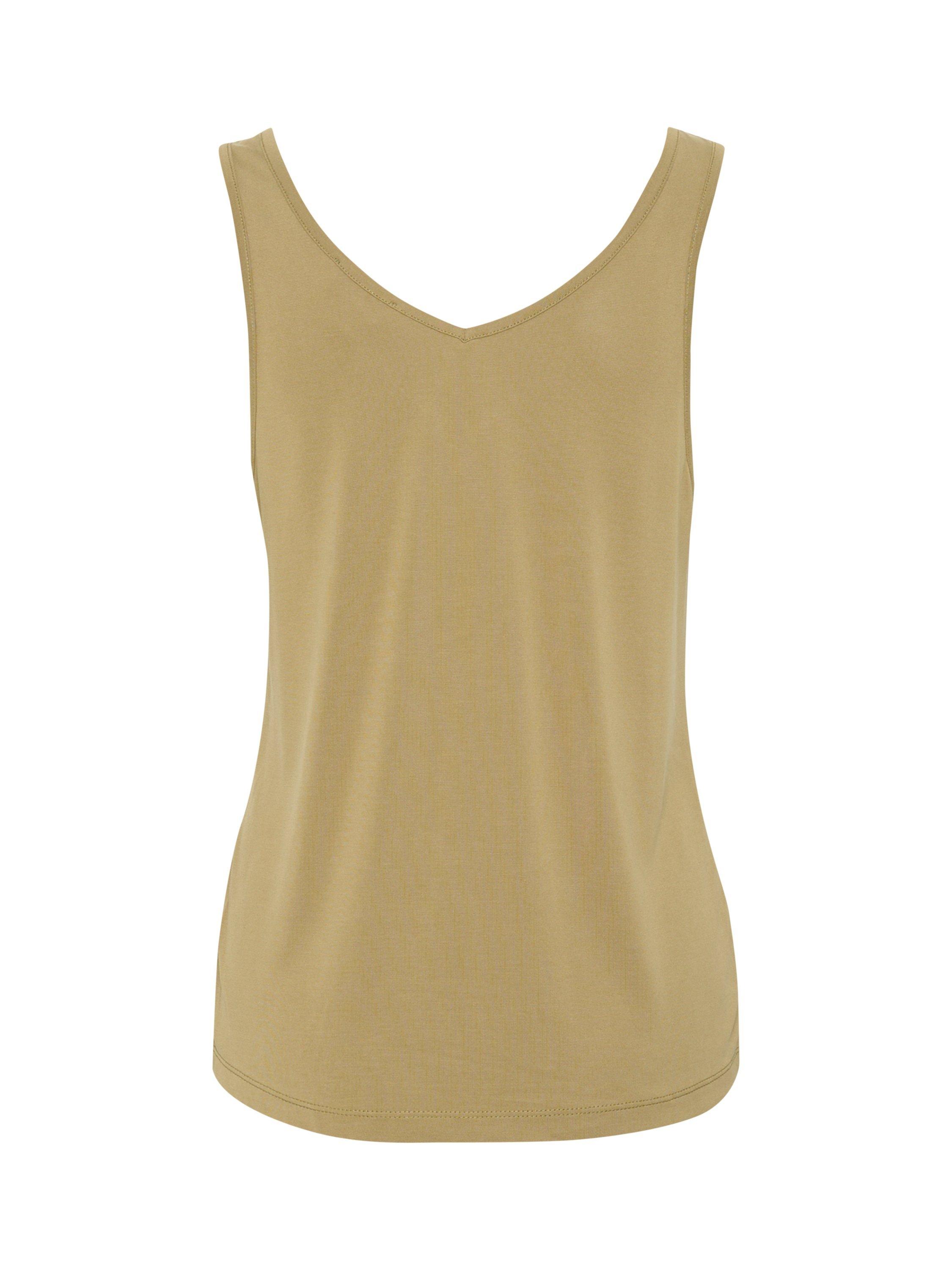 Product image 5 of 5, which shows Soaked In Luxury Columbine V-Neck Vest Top, Neutral, M