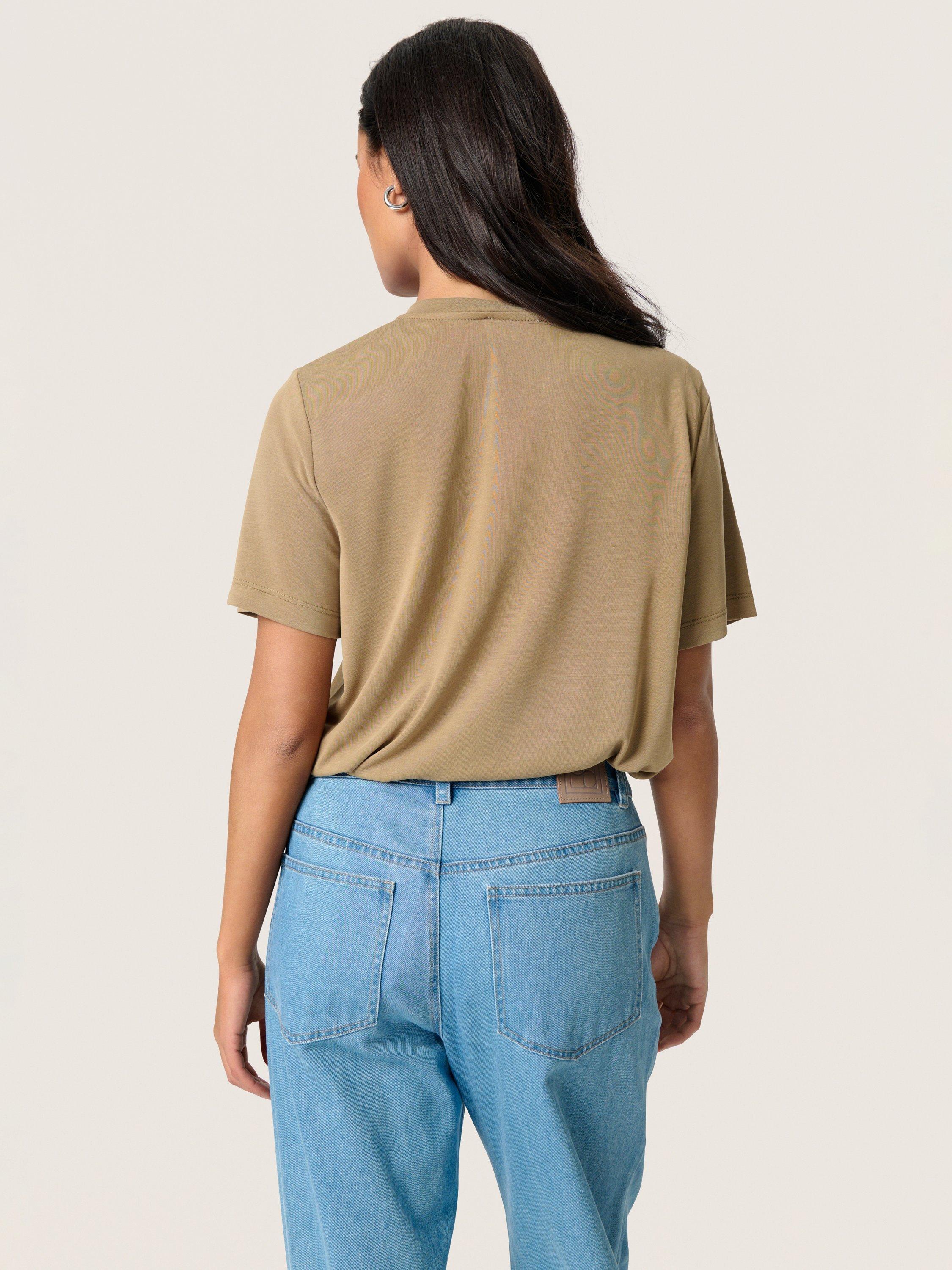 Product image 2 of 6, which shows Soaked In Luxury Columbine T-Shirt, Neutral, XS