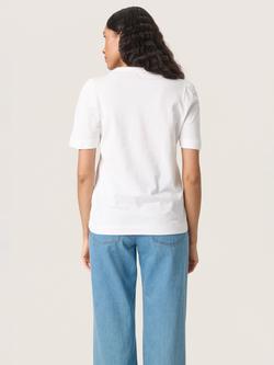 Soaked In Luxury Jina Puff Shoulder T-Shirt, Broken White - view 2, Broken White