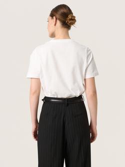 Soaked In Luxury Varga Geometric Logo T-Shirt, Broken White - view 2, Broken White