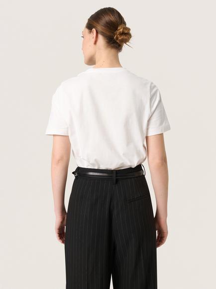 Soaked In Luxury Varga Geometric Logo T-Shirt, Broken White - view 2, Broken White