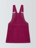 John Lewis Kids' Corduroy Pinafore Dress, Berry