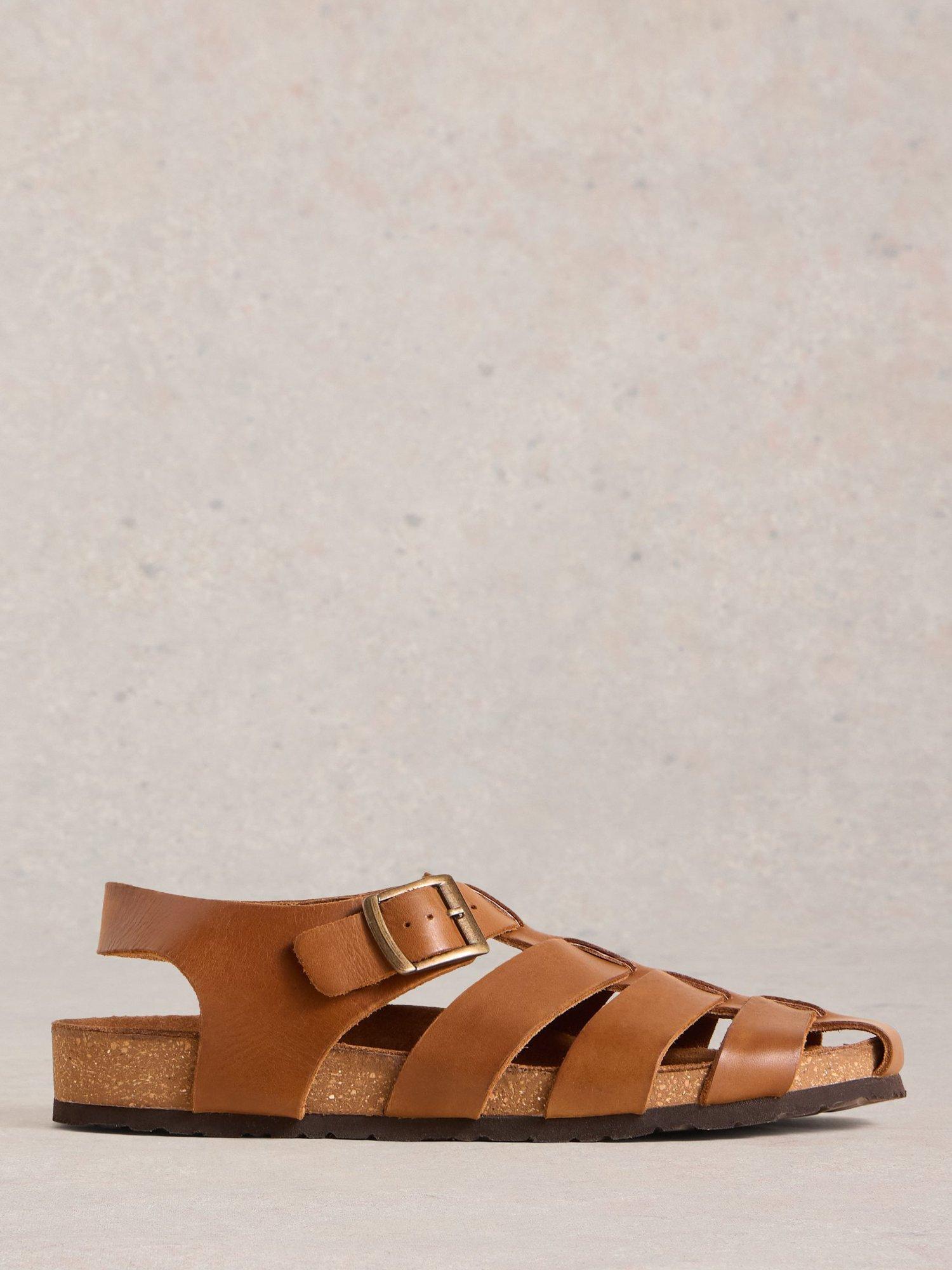 Product image 1 of 4, which shows White Stuff Sam Leather Fisherman Sandals, Brown, 11