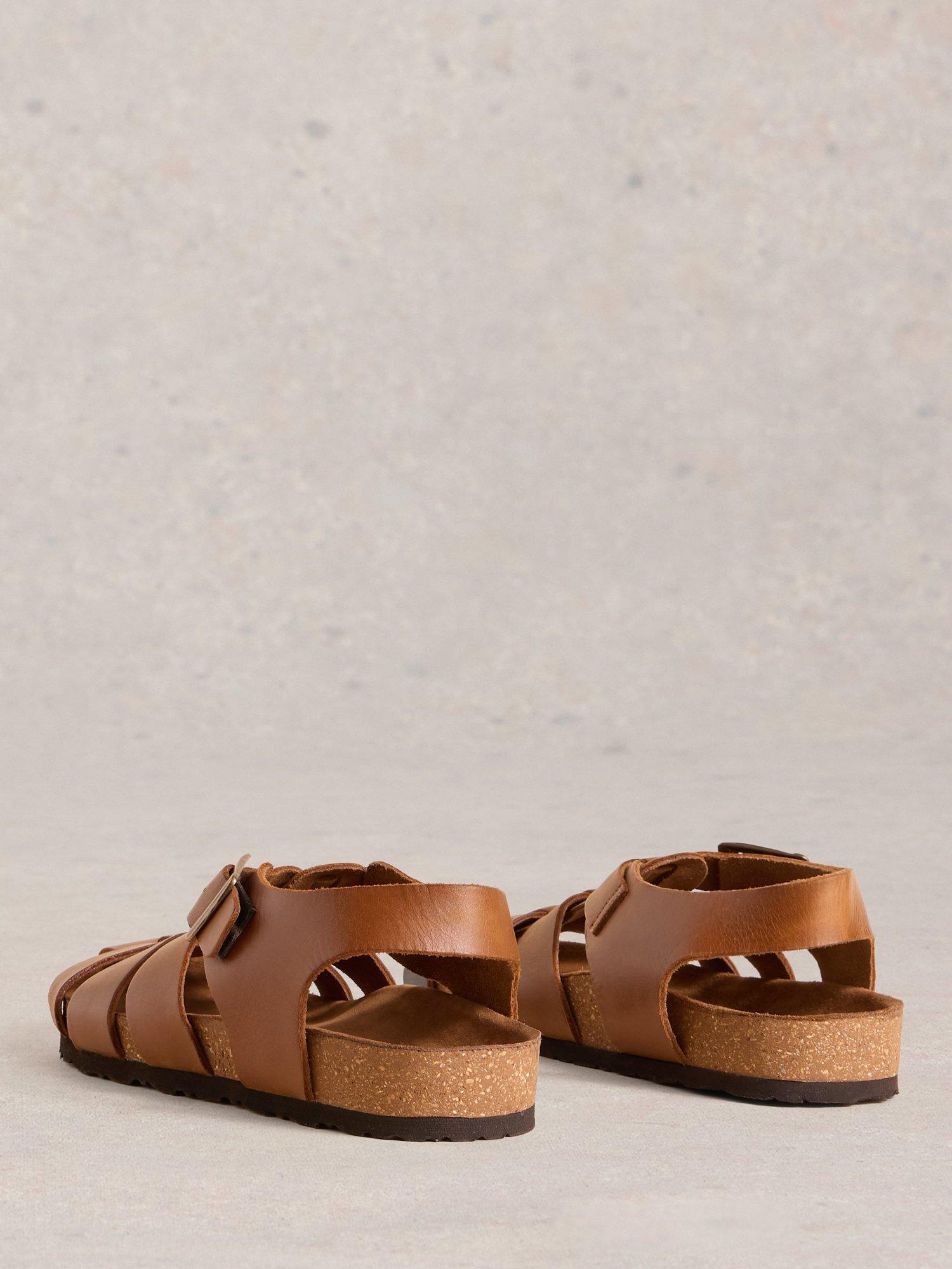 Product image 2 of 4, which shows White Stuff Sam Leather Fisherman Sandals, Brown, 11