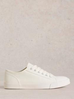 White Stuff Peter Canvas Trainers, Ivory, Ivory