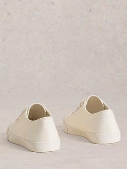 White Stuff Peter Canvas Trainers, Ivory - view 2, Ivory