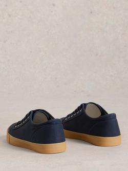 White Stuff Peter Canvas Trainers, Navy - view 2, Navy