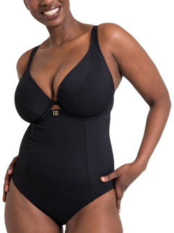 Curvy Kate Jet Set Swimsuit, Black, Black