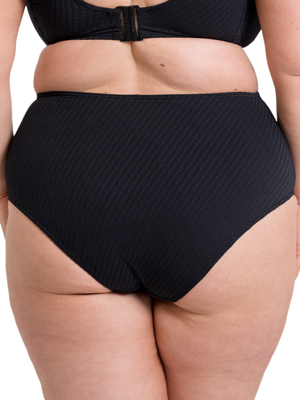 Curvy Kate Jet Set High Waist Bikini Bottoms, Black - view 2, Black