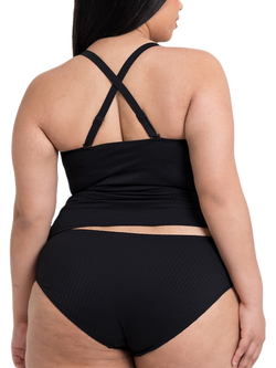 Curvy Kate Jet Set Tankini Top, Black - view 2, Black