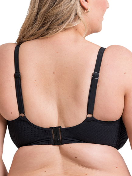 Curvy Kate Jet Set Padded Balcony Bikini Top, Black - view 2, Black