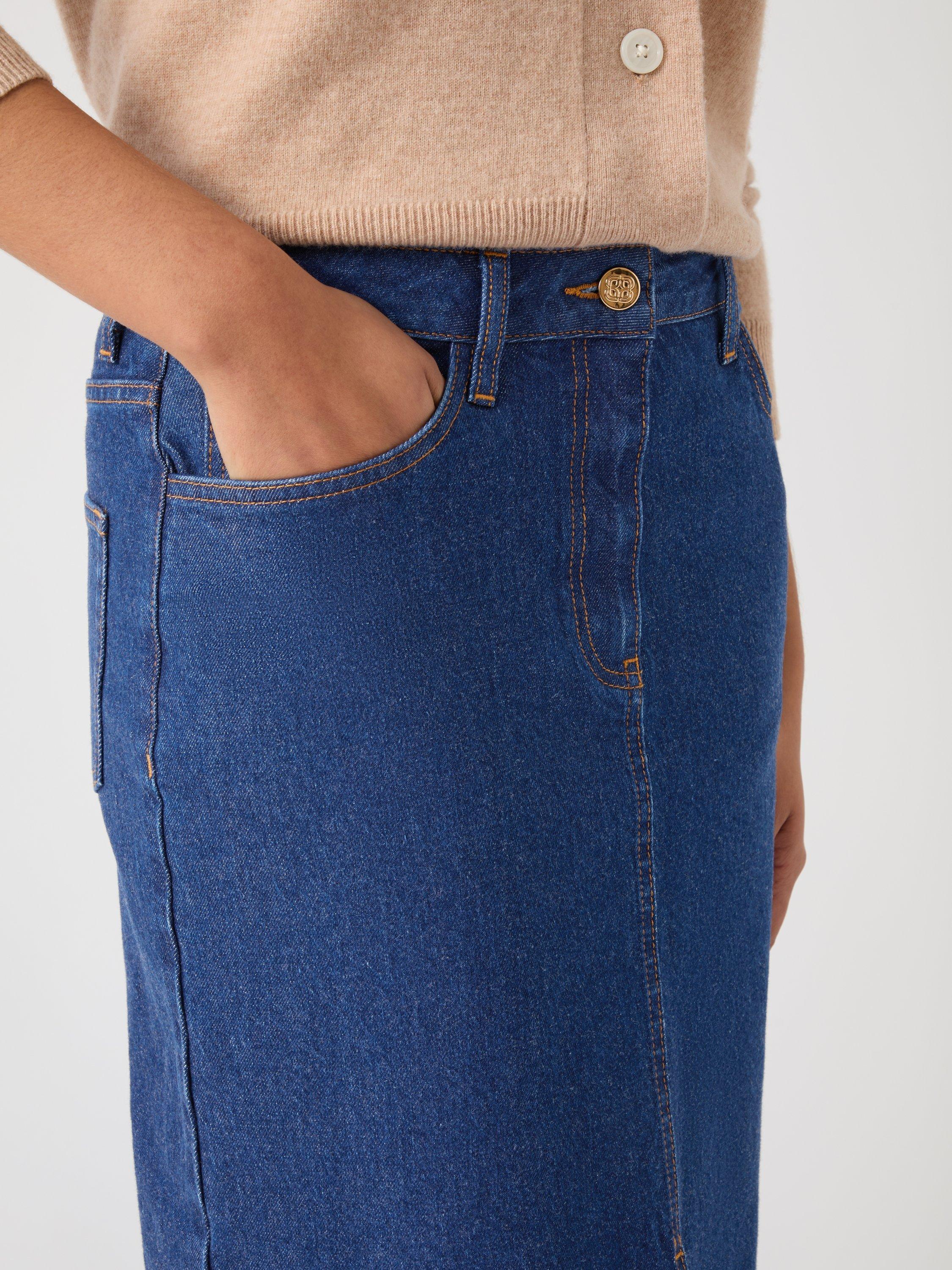 Product image 4 of 5, which shows L.K.Bennett Hardy Denim Skirt, Indigo, 8