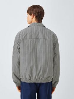 Kin Check Cotton Blend Short Jacket, Ecru - view 2, Ecru