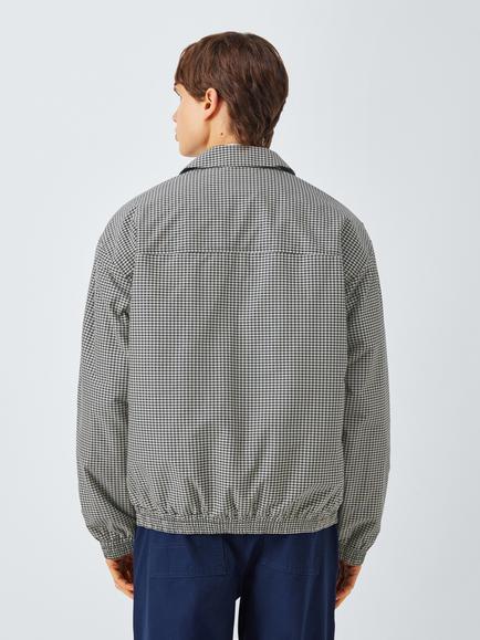 Kin Check Cotton Blend Short Jacket, Ecru - view 2, Ecru
