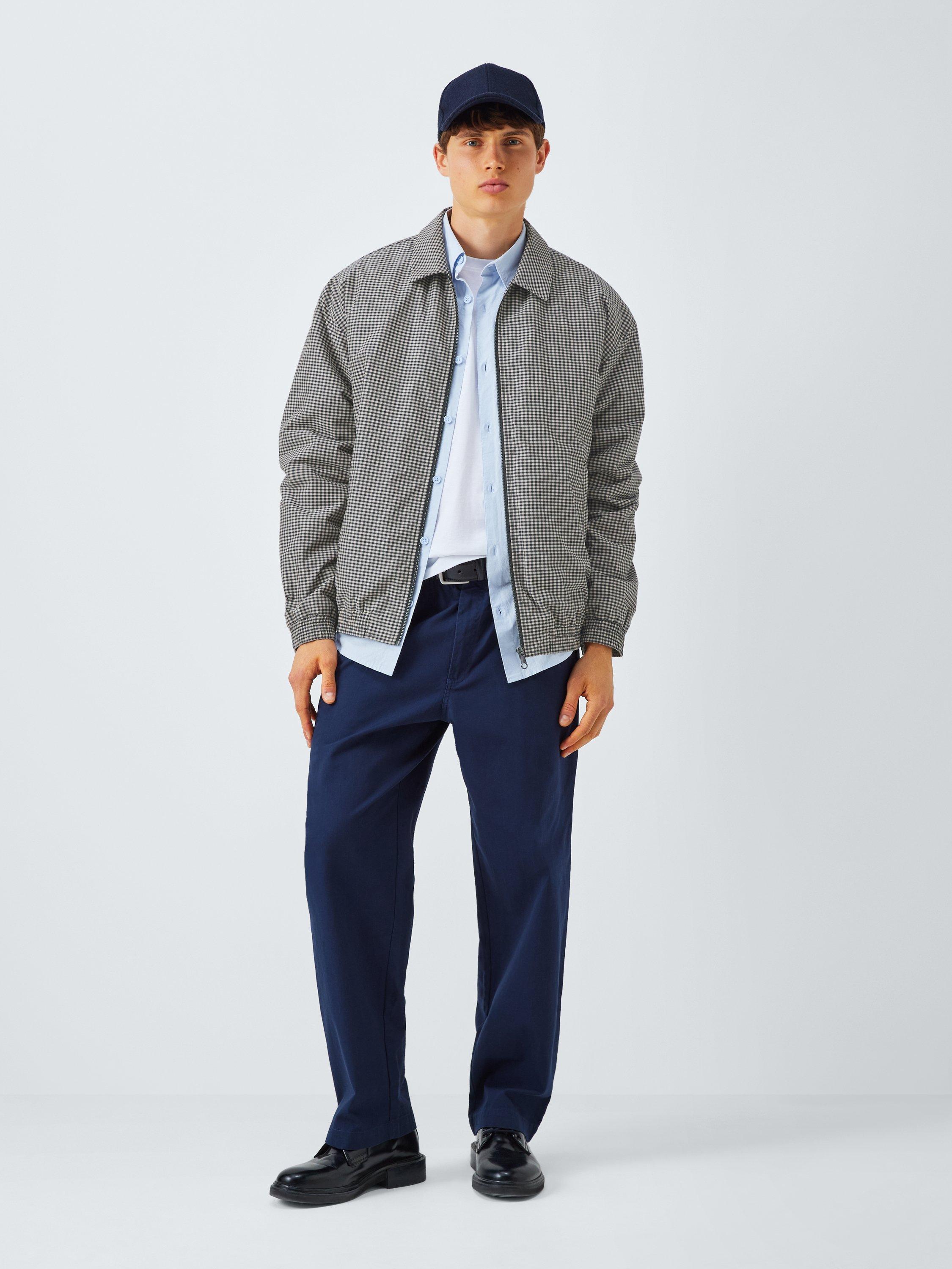 Product image 3 of 6, which shows Kin Check Cotton Blend Short Jacket, Ecru, S
