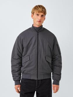 Kin Washed Zip Front Bomber Jacket, Asphalt