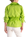 chesca Tie Front Ruched Sleeve Jacket