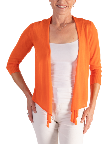 chesca Multiway Lightweight Bolero Cardigan, Orange, Orange