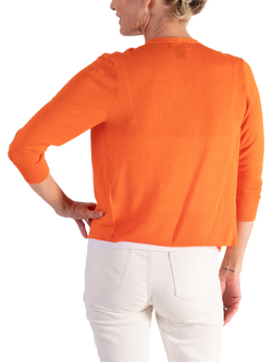 chesca Multiway Lightweight Bolero Cardigan, Orange - view 2, Orange