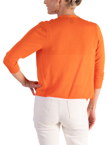 chesca Multiway Lightweight Bolero Cardigan, Orange - view 2, Orange
