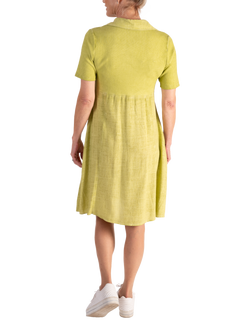 chesca Jersey Collar Dress, Lime - view 2, Lime