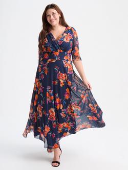 Scarlett & Jo Verity Floral Maxi Dress, Navy/Multi, Navy/Multi