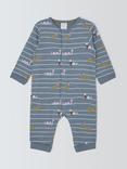 John Lewis Baby Loch Ness Romper, Blue