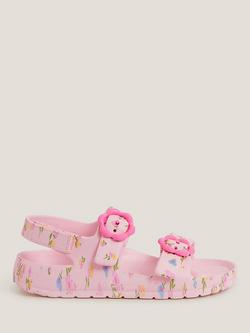 Monsoon Kids' Floral Buckle Sandals, Pink, Pink