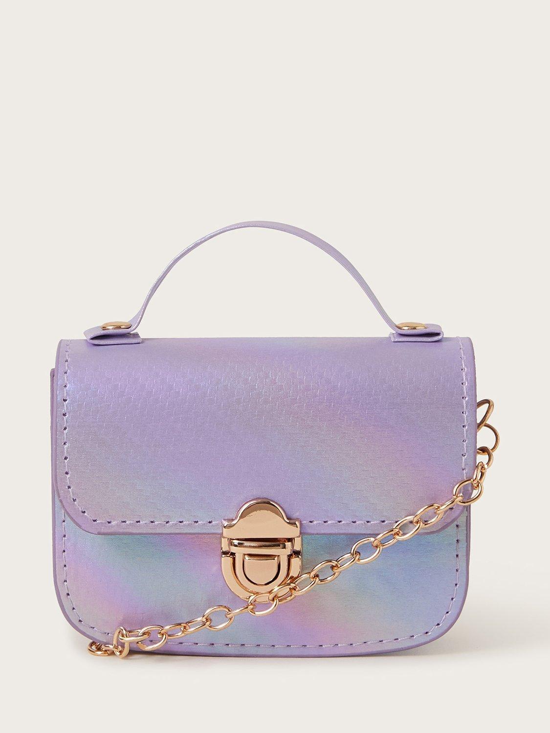 Product image 1 of 4, which shows Monsoon Kids' Rainbow Satchel Bag, Multi, One Size