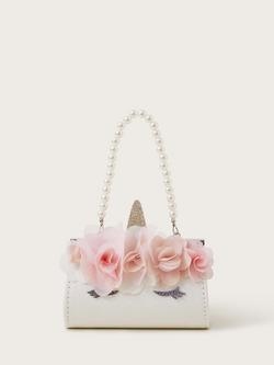 Monsoon Kids' Unicorn Pearl Bag, Ivory, Ivory