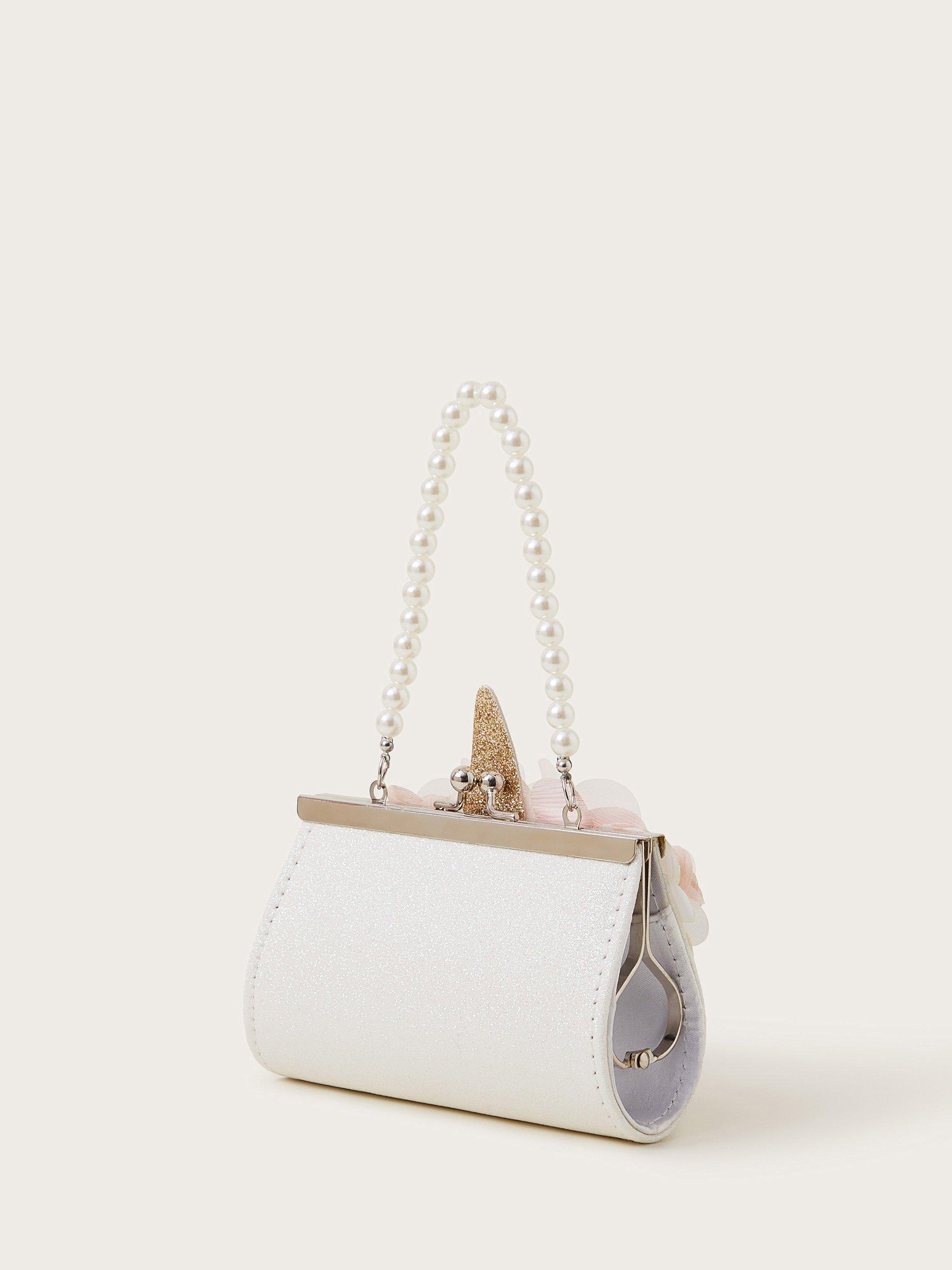 Product image 2 of 4, which shows Monsoon Kids' Unicorn Pearl Bag, Ivory, One Size