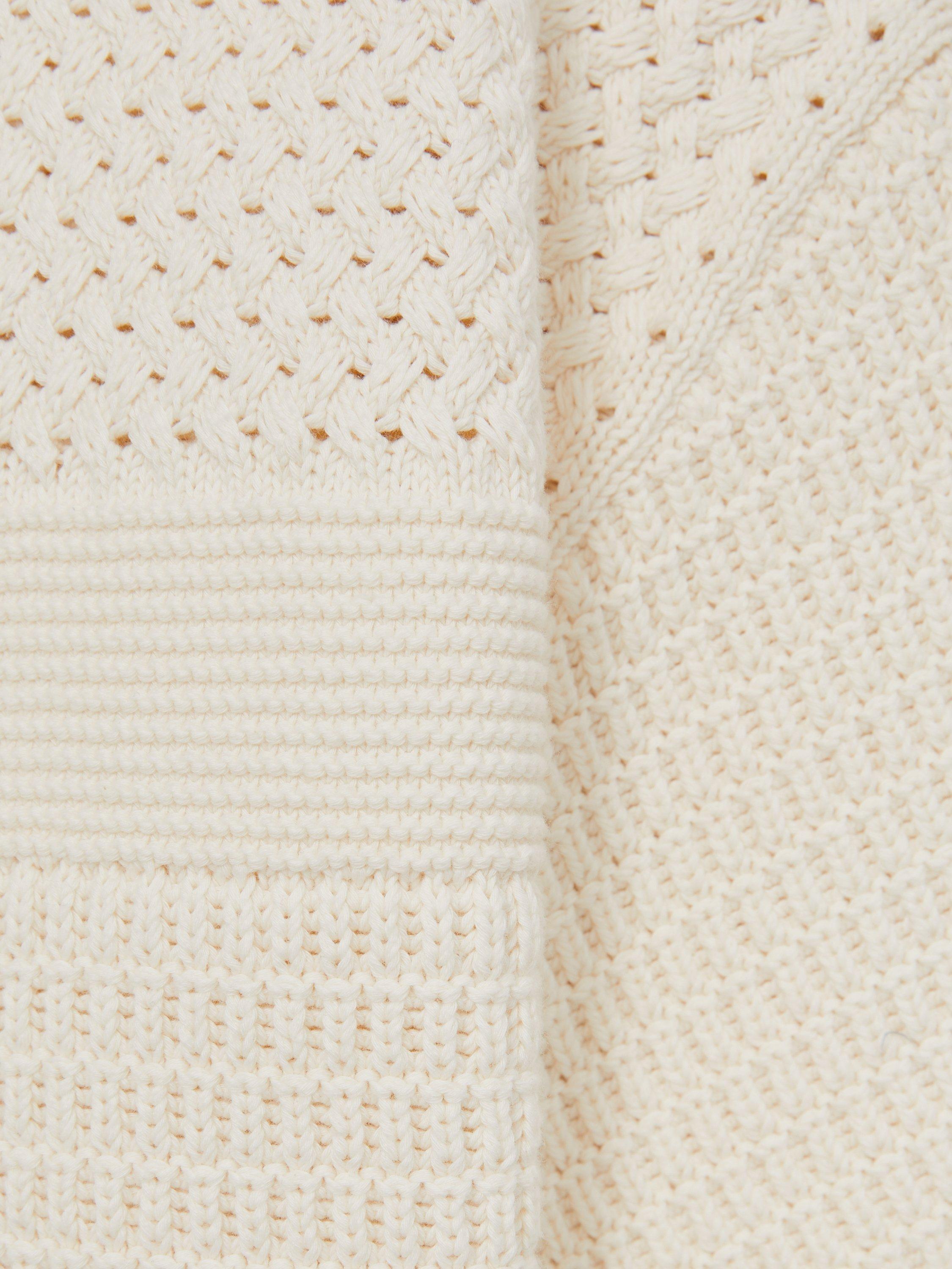 Product image 5 of 5, which shows Reiss Gentry Cotton Polo Neck Knit, Off White, XS