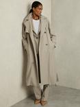 Reiss Maddox Wool Rich Trench Coat, Neutral