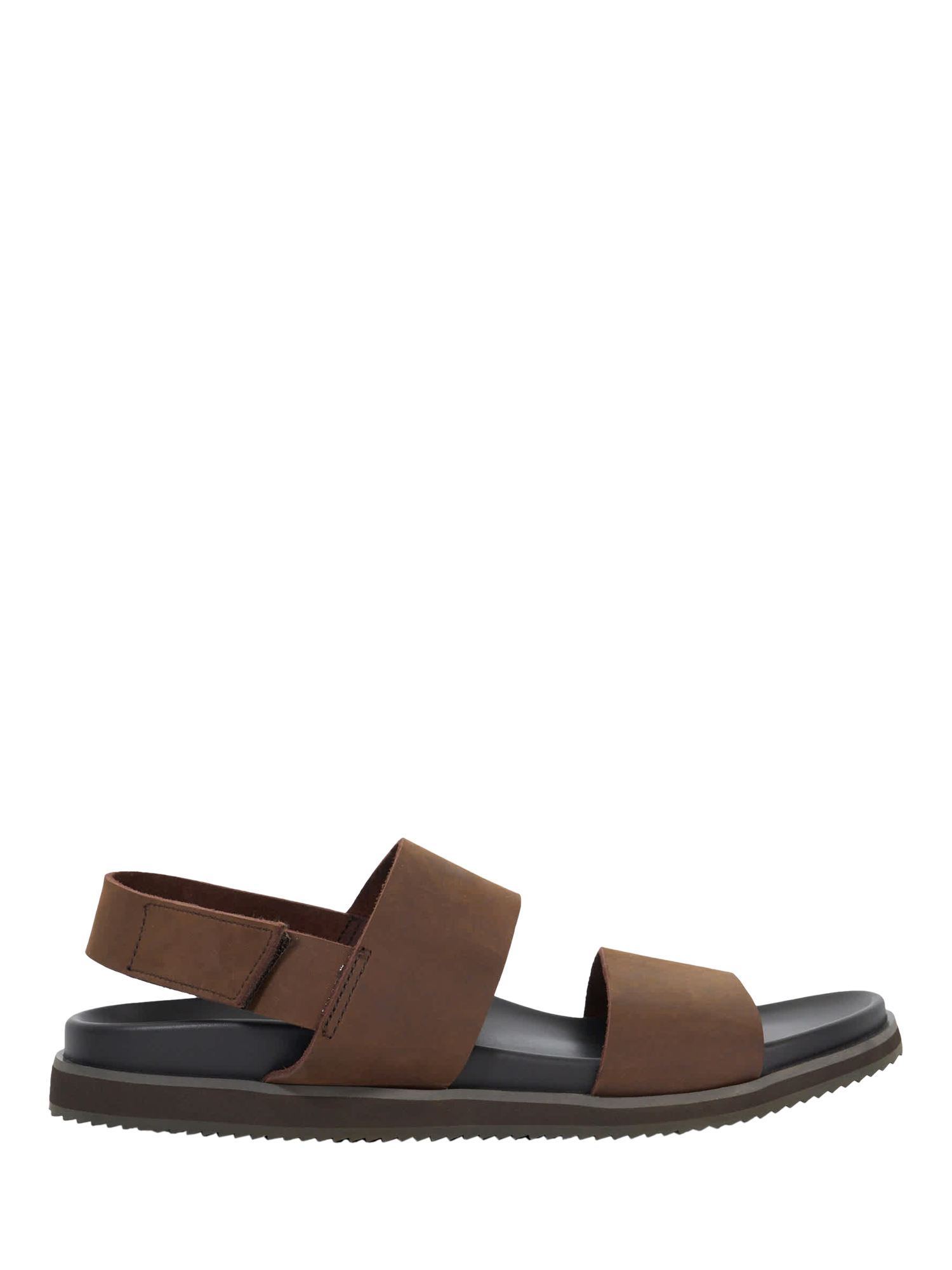 Product image 1 of 6, which shows Dune Idealistic Leather Double Strap Sandals, Brown, 6