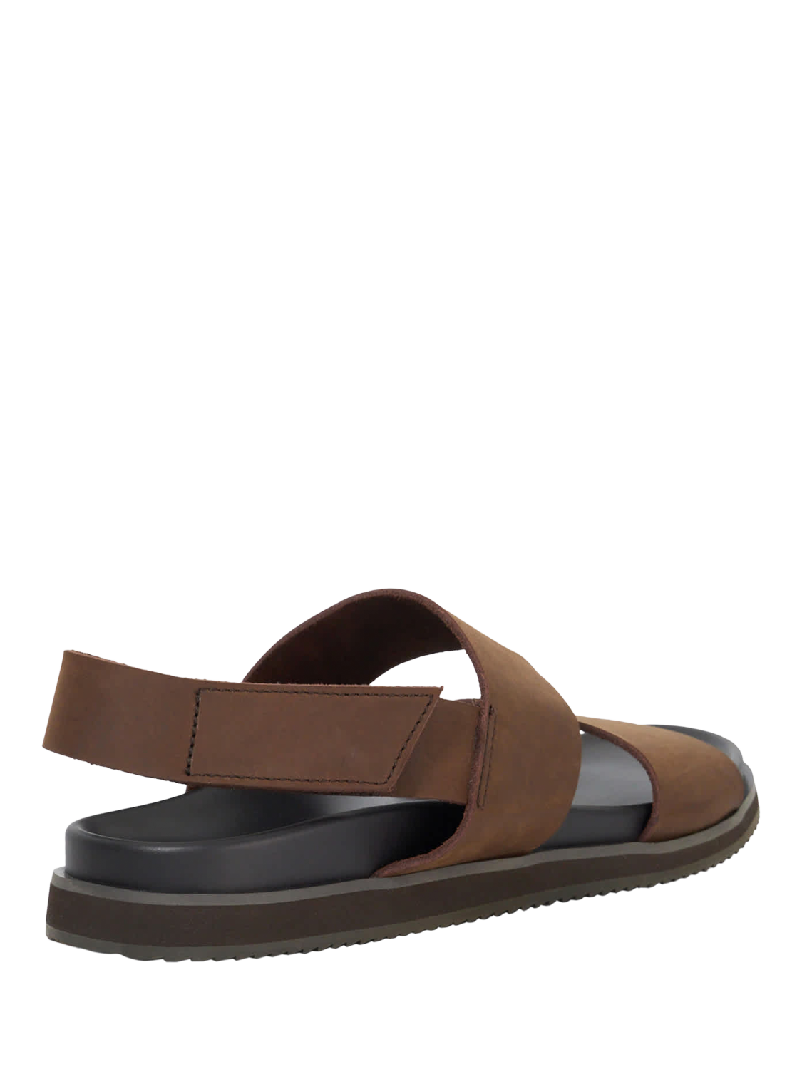 Product image 4 of 6, which shows Dune Idealistic Leather Double Strap Sandals, Brown, 6