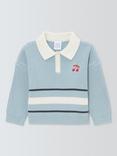 John Lewis Baby Revere Collar Jumper, Blue