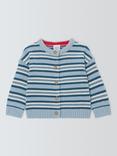 John Lewis Baby Striped Cardigan, Blue