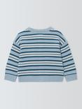 John Lewis Baby Striped Cardigan, Blue