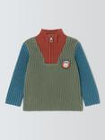 John Lewis Baby Lion Zip Up Jumper, Multi
