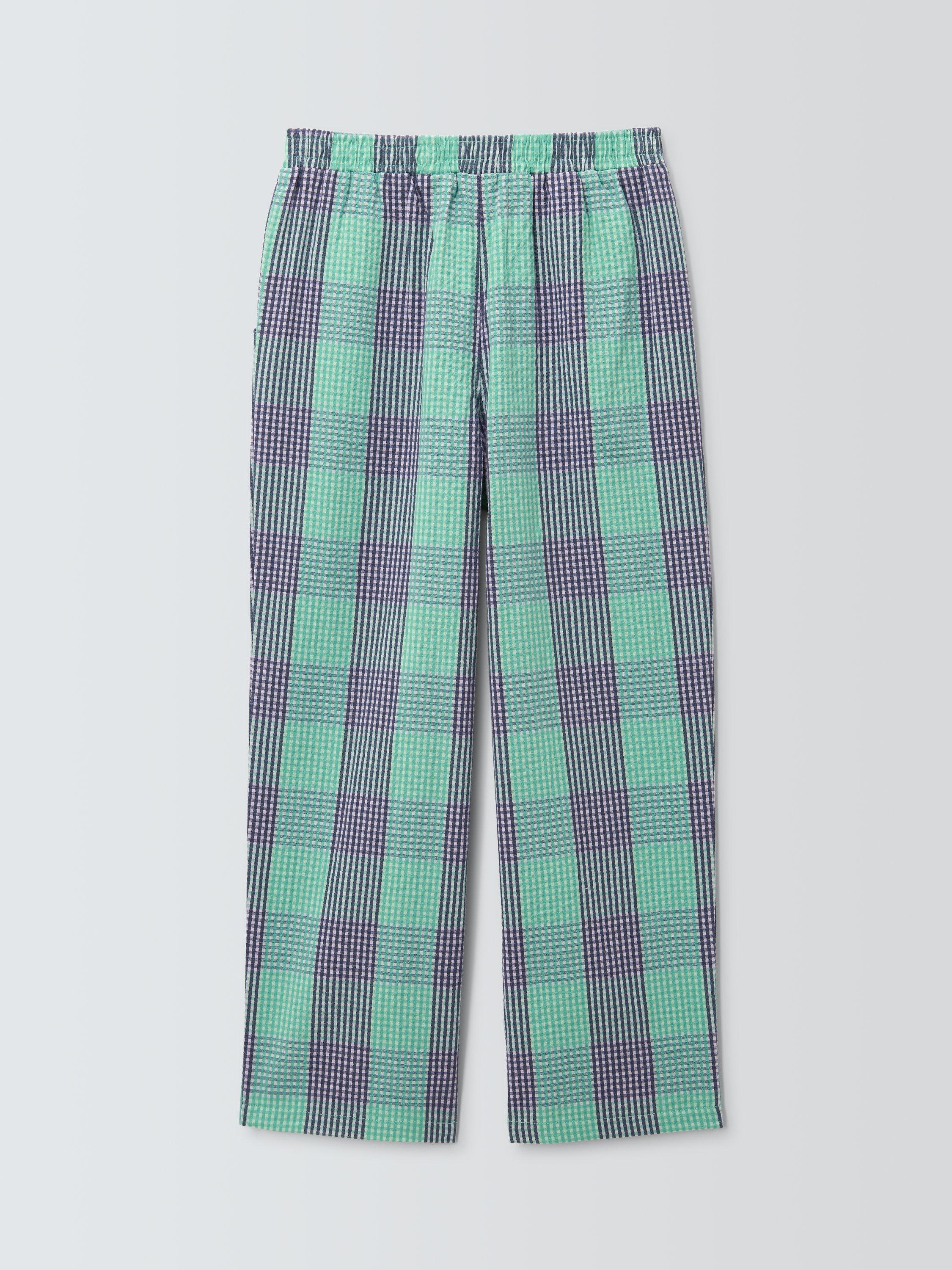 Product image 2 of 3, which shows John Lewis Kids' Mix-And-Match Check Pyjama Bottoms, Purple, 3 years